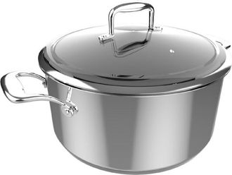 Cecotec Cecotec Pentola Polka Classy 28 Pentola Acciaio. Diametro 28 cm, Capacit&agrave; 7,5 L, Acciaio inox 18/10, Rivestimento antiaderente, Manici rivettati