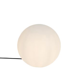 QAZQA Moderno L&aacute;mpara De Exterior Moderna Blanca 35 Cm Ip65 - Nura Pl&aacute;stico Esfera Adecuado Para Led Max. 1 X 23 Watt - Qazqa