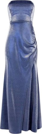Rinascimento Abito Lurex - female - Rinascimento - Gowns - Blue - XL - Dresses