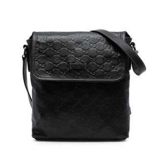 Gucci Pre-owned Cross Body Bags, female, Black, Size: ONE SIZE Pre-owned Leather Crossbody Bag