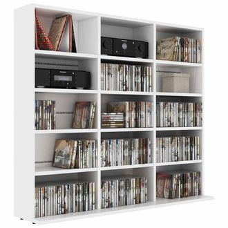 Berkfield Home Decorative CD Cabinet White 102x23x89.5 cm Engineered Wood