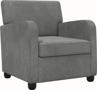 vidaXL Sill&oacute;n Gris Oscuro Terciopelo Vidaxl