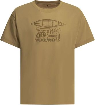 Montbell Grafisch T-shirt - Heren - T-shirts - Beige - XL - Polyester - Tops