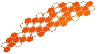 OEM Pegatina De Coche Hexagonal - Foliatec - Naranja Cromado Mate - 32 X 130 Cm - Resistente A Las Inclemencias Del Tiempo