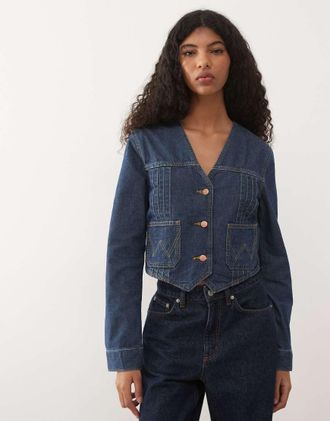 Wrangler Bolero - Giacca di jeans lavaggio blu scuro