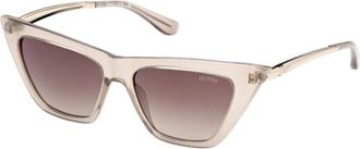 Guess Rechthoekige Zonnebril - Dames - Zonnebrillen - Beige - 53 MM - Accessoires