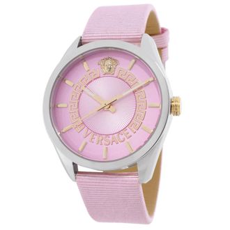 Versace Quartz Ladies Pink Guilloche Dial Watch VE8A00124