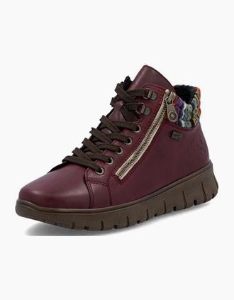Rieker Womens Rieker Ladies Boots N1305-35 vino multi waterproof - Red - Size: 6