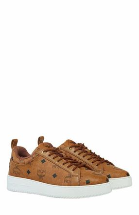 MCM Neo Terrain Lo Sneakers in Visetos in Cognac at Nordstrom, Size 44