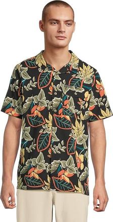 Columbia Tech Trail Utility Printed Woven Short Sleeve Mens Clothing Black Pasteled : LG, Polyester
