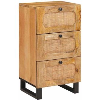 vidaXL Sideboard with Drawer Brown 40 x 33 x 75 cm Solid Mango Wood vidaXL