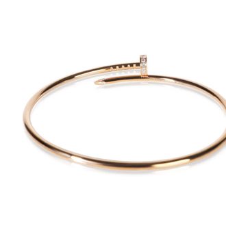 Cartier Pre-Owned Cartier Rose Gold Diamond Small Model Juste Un Clou Bracelet