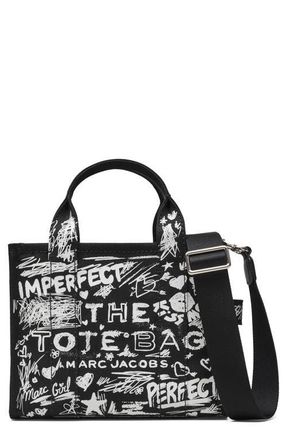 Marc Jacobs The Punk Scribble Small Canvas Tote Bag in Black Multi at Nordstrom