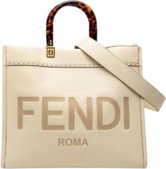 Fendi Pre-owned Tote Bags, female, Beige, Size: ONE SIZE Pre-owned Tote Bag