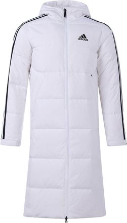 adidas 3ST Long Coat Outdoor Sports Hooded Stay Warm Down Jacket White H20762