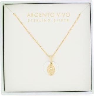 Argento Vivo Two Tone Religious Pendant Necklace in Gold/Silver at Nordstrom Rack