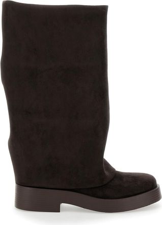 Casadei Brown Round Toe Boots
