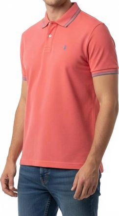 Psycho Bunny Rex Performance Pique Polo Shirt In Sunkissed Coral