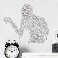 OEM Pegatinas De Pared 3d De Halloween, Pegatinas De Pared De Momias De Halloween, Decoraciones De Pared De Halloween Removibles Y Aterradoras Para El Dor