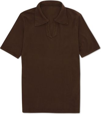 Fortela Goose Short Sleeve Polo in Brown at Nordstrom, Size Medium Eu