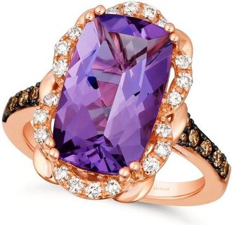Le Vian Ladies Grape Amethyst Rings set in 14K Strawberry Gold BVSW 5