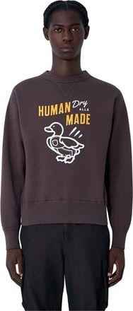 Human Made Hoodies & sweatvesten, Heren, Bruin, M, Katoen, Katoenen Jersey Logo Motif Sweatshirt