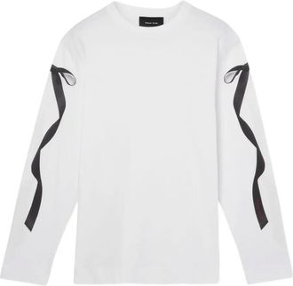 Simone Rocha T-shirt con stampa fiocco - Bianco
