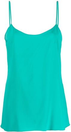 Alberta Ferretti satin-effect camisole top - women - Elastane/Acetate/Silk - 38 - Green