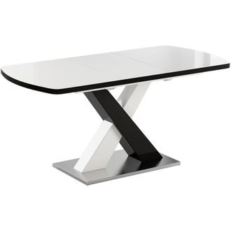 Vicco Tavolo da pranzo Chinto, Nero, 120 x 80 cm Estensibile