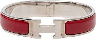 Herm&egrave;s Pre-owned Hermes Narrow Enamel Clic H Bracelet PM Ladies XLKYWU3SL7LYA53Q