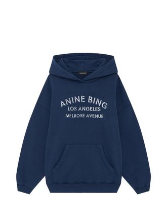 Anine Bing Harvey Sweatshirt Melrose Stencil - Navy