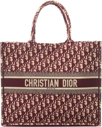 Dior 2010 oblique canvas tote bag - Red