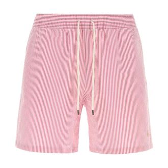 Polo Ralph Lauren Beachwear, male, Pink, Size: S Traveler Classic Swim Trunk