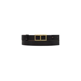 Twinset Cintur&oacute;n reversible con hebilla con logo - Accessories - Mujer - Negro - XL