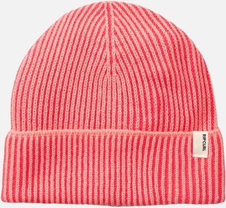 Rip Curl Womens Rip Curl Womens 2 Tone Reg Revo Ribbed Beanie - Pink - Size: ONE size