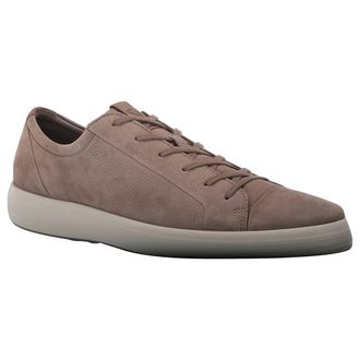 Ecco Ecco Soft 7 470364 Leather Mens Trainers - UK 6.5-7 - US 6-6.5 Men - EU 40 - Taupe - Size:UK 6.5-7