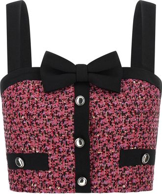 Alessandra Rich Pink Tweed top