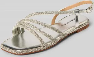 Alma En Pena Sandalette mit Ziersteinbesatz in Silber, Gr&ouml;&szlig;e 36