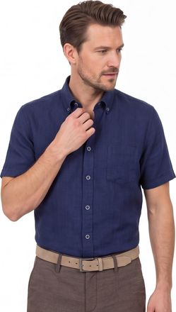 Casamoda casual overhemd korte mouw Casa Moda Casual Fit donkerblauw
