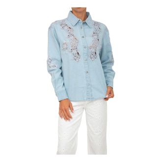 Liu Jo Dames, Blouses & Shirts, Blauw, Maat: S Denim