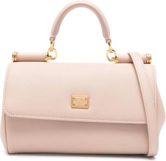 Dolce & Gabbana My Sicily Flap Leather Tote Bag