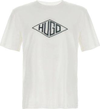 HUGO BOSS Heren, Tops, Wit, Maat: XL Katoen