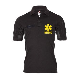 Copytec Alfa Medical Doctor Life Saving Hero Polo Shirt 32945, Black, M