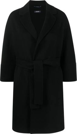 Max Mara Cappotto con cintura - Nero
