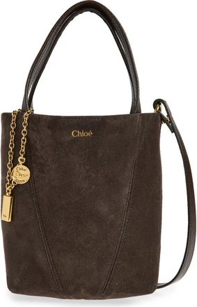 Chlo&eacute; Small Spin Suede Crossbody Tote (Nordstrom Exclusive) in Kohl Brown at Nordstrom