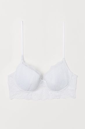 H&M Wattierter B&uuml;gel-BH aus Spitze - White