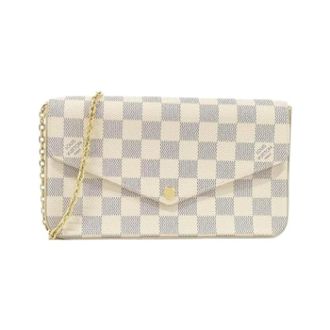 Louis Vuitton Pre-owned Clutches, female, Beige, Size: ONE SIZE Pre-owned Pochette Pouch (Azur Coated Canvas)