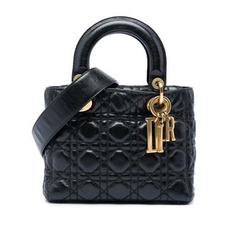 Dior Pre-owned Dior Small Lambskin Cannage My ABCDior Lady Satchel Ladies J3ECFIH330EDT4EL