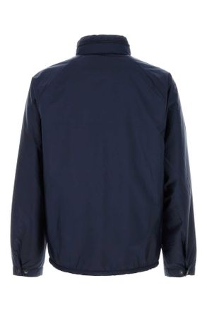 Prada Mens Navy Blue Re-Nylon Jacket Giubbini