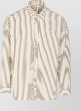 Sunflower striped long sleeve shirt with chest pocket